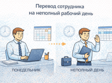 Перевод сотрудника на неполный рабочий день