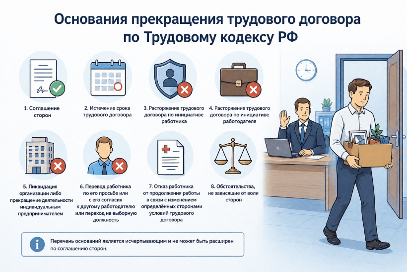 основания прекращения трудового договора